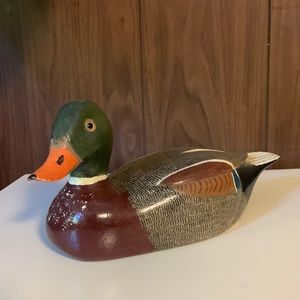Wood hand painted duck decor